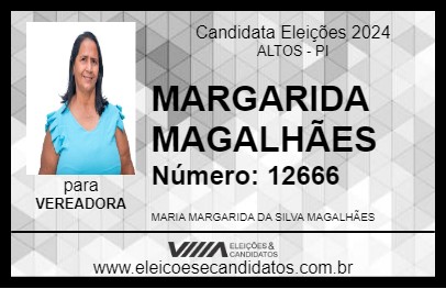 Candidato MARGARIDA MAGALHÃES 2024 - ALTOS - Eleições