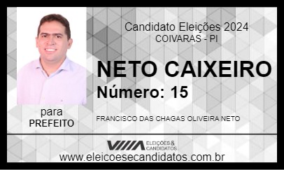 Candidato NETO CAIXEIRO 2024 - COIVARAS - Eleições