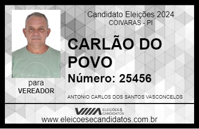 Candidato CARLÃO DO POVO 2024 - COIVARAS - Eleições