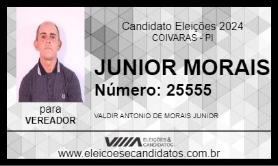 Candidato JUNIOR MORAIS 2024 - COIVARAS - Eleições