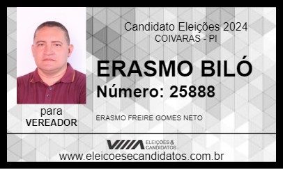 Candidato ERASMO BILÓ 2024 - COIVARAS - Eleições