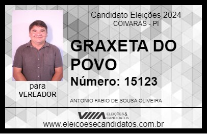 Candidato GRAXETA DO POVO 2024 - COIVARAS - Eleições