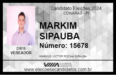 Candidato MARKIM SIPAUBA 2024 - COIVARAS - Eleições