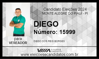 Candidato DIEGO 2024 - MONTE ALEGRE DO PIAUÍ - Eleições