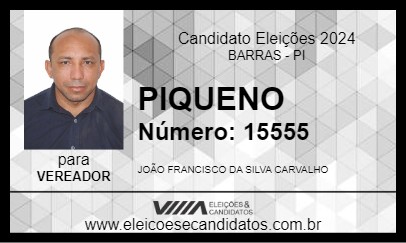 Candidato PIQUENO 2024 - BARRAS - Eleições