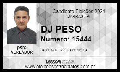 Candidato DJ PESO 2024 - BARRAS - Eleições