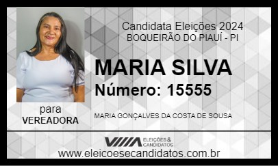 Candidato MARIA SILVA 2024 - BOQUEIRÃO DO PIAUÍ - Eleições