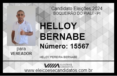 Candidato HELLOY BERNABE 2024 - BOQUEIRÃO DO PIAUÍ - Eleições