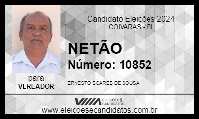 Candidato NETÃO 2024 - COIVARAS - Eleições