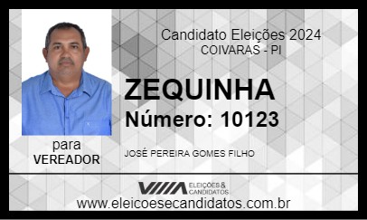 Candidato ZEQUINHA 2024 - COIVARAS - Eleições