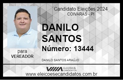 Candidato DANILO SANTOS 2024 - COIVARAS - Eleições