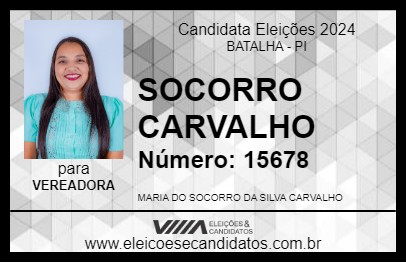 Candidato SOCORRO CARVALHO 2024 - BATALHA - Eleições