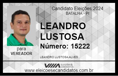 Candidato LEANDRO LUSTOSA 2024 - BATALHA - Eleições