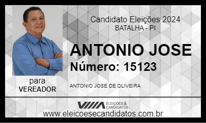 Candidato ANTONIO JOSE 2024 - BATALHA - Eleições