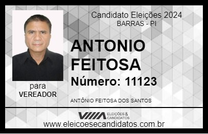 Candidato ANTONIO FEITOSA 2024 - BARRAS - Eleições