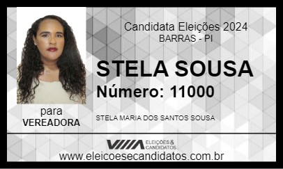 Candidato STELA SOUSA 2024 - BARRAS - Eleições