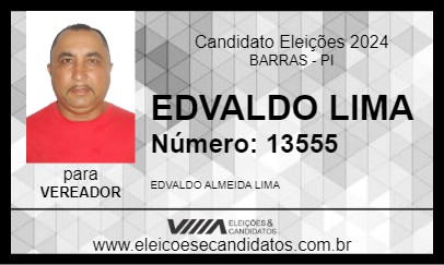 Candidato EDIVALDO LIMA 2024 - BARRAS - Eleições