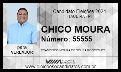 Candidato CHICO MOURA 2024 - ITAUEIRA - Eleições