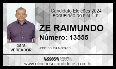 Candidato ZE RAIMUNDO 2024 - BOQUEIRÃO DO PIAUÍ - Eleições