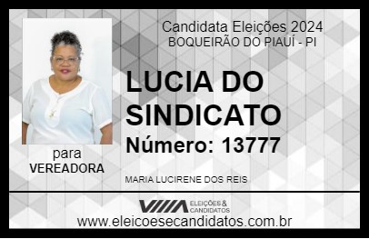 Candidato LUCIA DO SINDICATO 2024 - BOQUEIRÃO DO PIAUÍ - Eleições