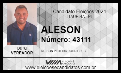 Candidato ALESON 2024 - ITAUEIRA - Eleições