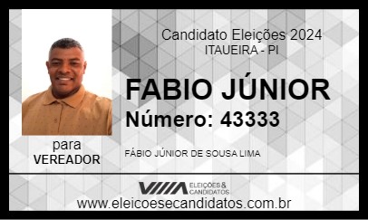 Candidato FABIO JÚNIOR 2024 - ITAUEIRA - Eleições