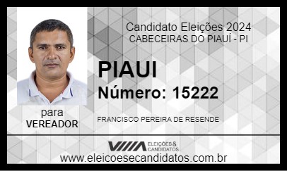 Candidato PIAUI 2024 - CABECEIRAS DO PIAUÍ - Eleições