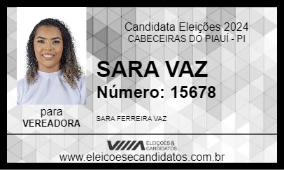 Candidato SARA VAZ 2024 - CABECEIRAS DO PIAUÍ - Eleições