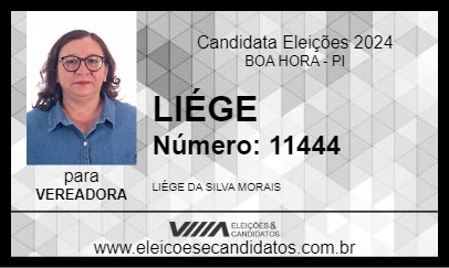 Candidato DRA. LIÉGE MORAIS 2024 - BOA HORA - Eleições