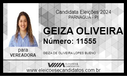 Candidato GEIZA OLIVEIRA 2024 - PARNAGUÁ - Eleições