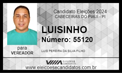 Candidato LUISINHO 2024 - CABECEIRAS DO PIAUÍ - Eleições