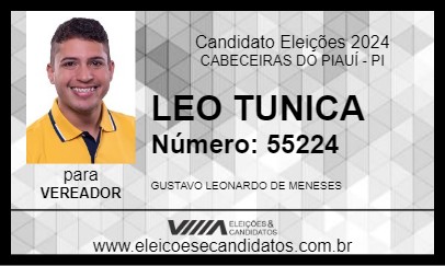 Candidato LEO TUNICA 2024 - CABECEIRAS DO PIAUÍ - Eleições