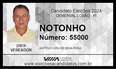 Candidato NOTONHO 2024 - DEMERVAL LOBÃO - Eleições