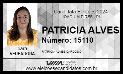 Candidato PATRICIA ALVES 2024 - JOAQUIM PIRES - Eleições