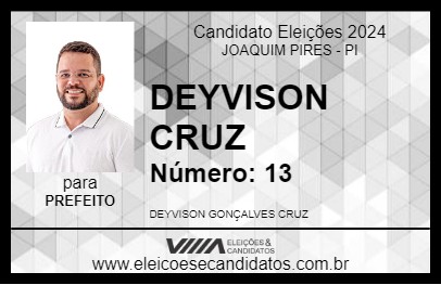 Candidato DEYVISON CRUZ 2024 - JOAQUIM PIRES - Eleições