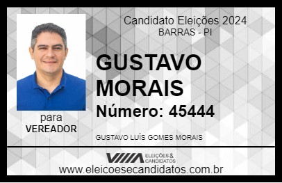 Candidato GUSTAVO MORAIS 2024 - BARRAS - Eleições