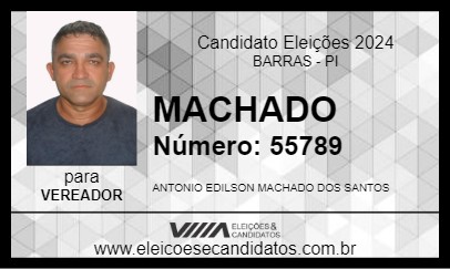 Candidato MACHADO 2024 - BARRAS - Eleições