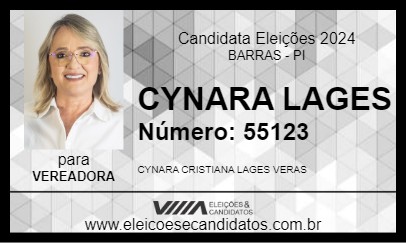 Candidato CYNARA LAGES 2024 - BARRAS - Eleições