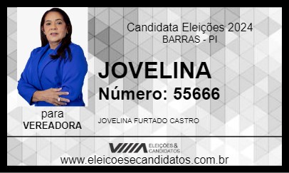 Candidato JOVELINA 2024 - BARRAS - Eleições