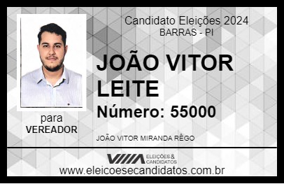 Candidato JOÃO VICTOR 2024 - BARRAS - Eleições