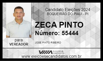 Candidato ZECA PINTO 2024 - BOQUEIRÃO DO PIAUÍ - Eleições