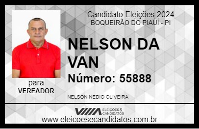 Candidato NELSON DA VAN 2024 - BOQUEIRÃO DO PIAUÍ - Eleições