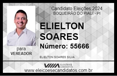 Candidato ELIELTON SOARES 2024 - BOQUEIRÃO DO PIAUÍ - Eleições