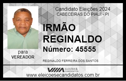 Candidato IRMÃO REGINALDO 2024 - CABECEIRAS DO PIAUÍ - Eleições