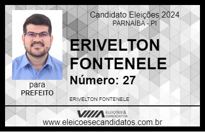 Candidato ERIVELTON FONTENELE 2024 - PARNAÍBA - Eleições