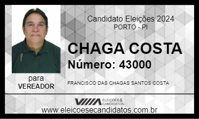 Candidato CHAGA COSTA 2024 - PORTO - Eleições