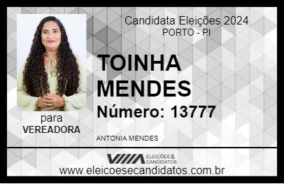 Candidato TOINHA MENDES 2024 - PORTO - Eleições