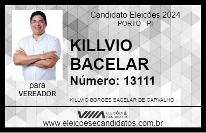 Candidato KILLVIO BACELAR 2024 - PORTO - Eleições