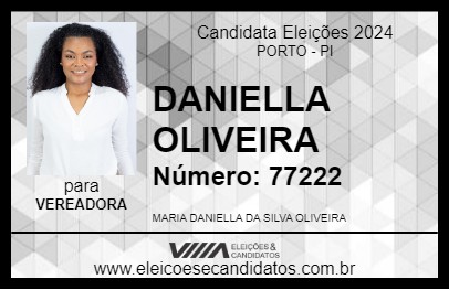 Candidato DANIELLA OLIVEIRA 2024 - PORTO - Eleições