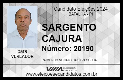 Candidato SARGENTO CAJURA 2024 - BATALHA - Eleições